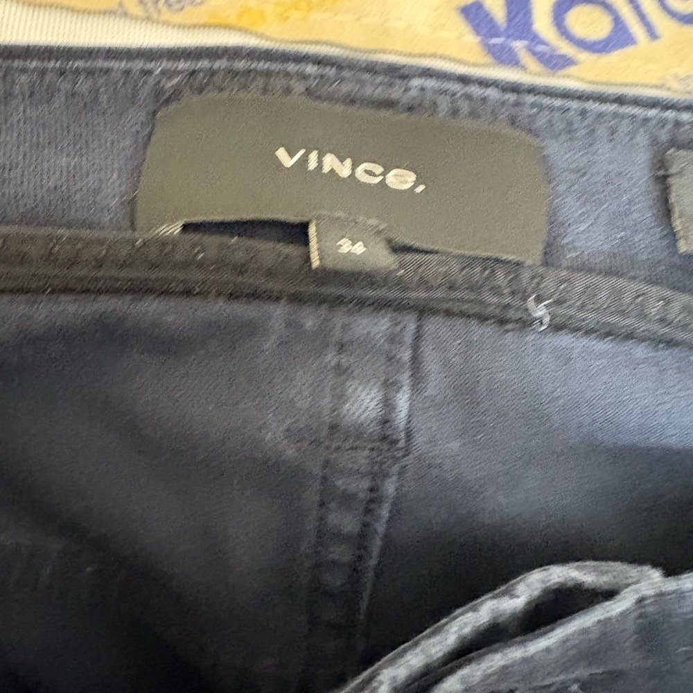 Vince Men's Slim Fit Dylan Chino Pants Black 34x30  Stretch Business Casual Work - Picture 2 of 4